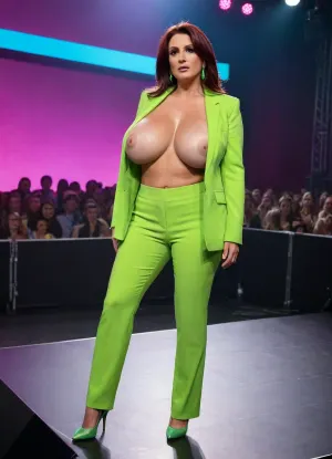 Neon green glamour: sandra studer's atomictits light up esc basel switzerland