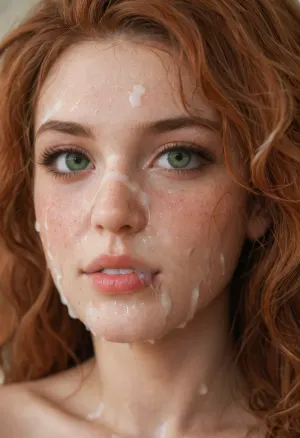 29 year old woman, surprised happy, close shot of bukkake on face and breasts, cumshot, facial portrait picture of her face in cum facial, realistic skin with pores and light freckles, with natural minimal makeup, dark green eyes, excessive loads of long Cumshots on her face, cum on her long eyelashes, Cum on her eyelids, Cum on her cheeks, her face dripping with Cum, Cum on her lips. cum on hair, cum dripping from closed mouth, merida woman, cum on face, bukkake, cum, <lora:JustCum:2>, <lora:add-detail-xl:1.1>, <lora:MS_Real_XL_Bukkake:2>