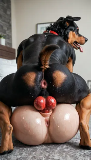 Moonlit mating: a tale of unconventional passion - white woman and black dog's taboo affair