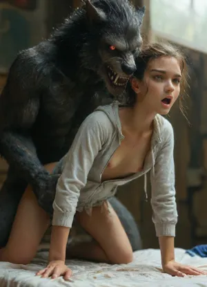 (Movie poster for a 1960s horor movie version of breakfast at Tiffany's:1), Werewolf, massive red knotted werewolf penis, red eyes, doggystyle sex, beautiful skinny woman, rough sloppy sex, primal mating, cum inside, growling, impregnation, moaning and drooling from the mind melting orgasm, small perky boobs, impossible fit, grabbing her waist, grabbing hair, modern-werewolf, (/Ben10), /, (ultra, HD, quality, details), (green, eyes), flat, chest, pale, purple, kokkoro, akgmiria_AA, akagi, miria, brown, eyes, two, side, up, short, hair, black, red, hoodie, hooded, jacket, shorts, open, akgmiria_BB, hood, blue, striped, shirt, akgmiria_CC, scrunchie, gray, skirt, dress, white, bag, <lora:Modern_Werewolf:.8>, <lora:MJ52:1.1>, <lora:akagi_miria_animagine_v1:.8>
