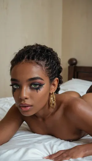 masterpiece, award winning photo, detailed face, realism, passion, lust, ultra realism, UHD 8K, extreme realism, maximum detail, 4k epic detail, shot on kodak, 35mm photo, sharp focus, high budget, epic, gorgeous, film grain, grainy, score_9, score_8_up, score_7_up, submissive, realistic photo of black woman, ebony, African woman, grunge makeup, rolling eyes, face full of cum, full body view, femboy, beautiful petite thai ladyboy, green eyes, laying on her back, laying on stomach, standing, from behind, from side view, petite, 18 years old, large penis, erect penis, cock cumming small amount of cum, skinny, small tits, feminine chest, fucked in ass, black dick, anal penetration, horny face, squinting erection, <lora:SDXLlora13ErFut:.8>, <lora:add-detail-xl:.8>, <lora:SDXLHighDetail_v6-000005:.8>