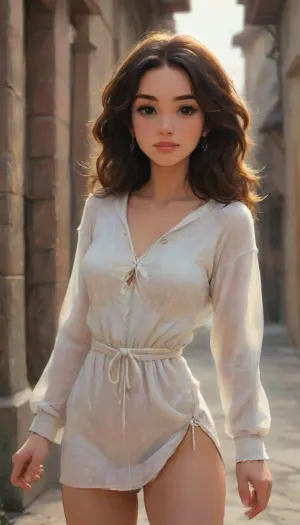 Photorealistic with perfect details, Cinematic, Masterpiece, HD, Sexy CGI.

Disha Patani beautiful young Indian woman age 26 with smooth, glowing, fair skin, long wavy brown hair, large almond-shaped brown eyes, arched eyebrows, a slender nose, and full, soft pink lips. She has a graceful oval face, high cheekbones, fit althalic hourglass body and a confident yet serene expression, wearing a glamorous, stylized Jedi Robe costume inspired by Star Wars— sleek, medieval form-fitting Gray Knitted Sexy Split Dress With Drawstring Hood, Long Sleeve, Cuff, High Slit, Distressed Fabric, Sweater Dress, feminine curves, golden-brown skin, emerald—green eyes, long wavy hair flowing, cute smile, confident pose, ancient jedi temple background, cinematic lighting, cosplay photoshoot aesthetic, ultra-detailed, high fashion meets sci-fi look. highlydetailedbody, realisticface, highlydetailedhair, insanelydetailed, 8K.highdetailedskin, highresolution, perfectfingers, (j_cartoon:1.5), Drawing, <lora:dishap:2>, <lora:detailed_notrigger:1>, <lora:samdoesarts1.1-000030:.4>, <lora:J_cartoon:.3>, <lora:Animated_Concept:.4>