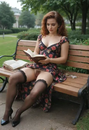 Des échos intemporels : une photo de voyeur d'une lueur de rouquine radieuse dans un parc de moscous, usr époque - un aperçu de 8k haute définition dans la beauté de style rétro

- Oui.

Au crépuscule d'un parc de Moscou pendant l'époque de l'URSS des années 1970-1980, une femme rousse vibrante, rappelant un modèle de pinup des années 1970, fut posée sur un banc. Sa vue sur le corps entier a été capturée par une image générée par l'IA, une vue qui semblait geler le temps. Traversant une jambe sur l'autre dans un style de shoot modèle professionnel, elle portait une robe avec un imprimé floral et une épaule, ses jambes ornées de bas. Avec ses cheveux en cascade, elle était une belle vue, lisant un livre sur son ventre, sa chatte poilue et sa féminité accentuée sous l'objectif haute définition 8k.