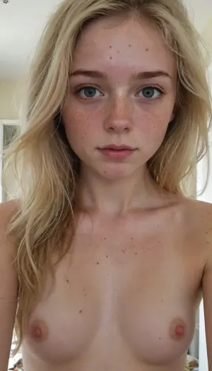 amateur selfie, young girl, blonde hair, freckles everywhere, tight and firm, 18 years old girl, very slim girl, messy hair, Best quality, realistic, slim waist, nice perky tits, Looking at the camera, fresh face, shy look, hairy cunt, pale, very petite girl, very detailed, <lora:eGirls_XL_v1:.5>, <lora:GirlPOV:.5>