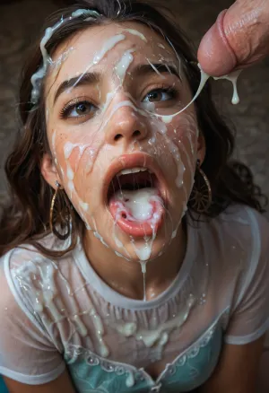 realistic cum, (cum on clothes:1.4), cum on, (Cum flows:1.5), (cum on body:1.4), cum on hair, (cum on face:1.7), bukkake, ((Clothes and body covered with semen)), (mouth wide open:1.4), (mouth filled with cum:1.5), beautiful face, (cum on hair:1.3), woman, cum, on, face, (ginger moana aged 36), <lora:JustCum:2>, <lora:678016_training_data:2>, <lora:cum_in_eye_deepmind:2>