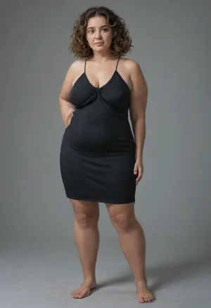 Full body shot, 50 year old woman, green eyes, black tight thin dress, obese, chubby, wide hips, curvy, small floppy breasts, sagging breasts, deflated breasts, tan lines, brown hair, upturned nose, SaggySlimXL, <lora:updated_saggy_slim:1>, <lora:clothed_small:.5>, bottomheavy, big, ass, huge, gigantic, thick, thighs, massive, <lora:bottomheavy_v1_sdxl_tags:.8>
