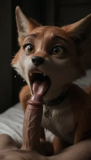 (Furry fox:1.5), (tiny:1.7), (bony skinny:1), (slender body:1), (perfect light orange fluffy fur:1.7), (fluffy:1.4), (yellow eyes look at viewer), (vertical pupils), eyes looking on viewer, (open mouth:1.7), (perfect teeth), (Tight collar), (natural tits:1), (wet skin:1.5), on bed, ((blowjob:1.5)), dick inside her mouth, (she grab dick), ((white stocking)), long legs, gaped asshole, tiger with his massive cock dripping cum, cum in face, crying, biting lip, exhausted, realistic cum, runny cum, surrounded by men, (up side view:1), Denture, denture, open, prosthesis, drawing, the, is, closed, upper, lower, part, of, parts, <lora:dark:.4>, <lora:Denture_SDXL:.8>, <lora:Fur:.8>
