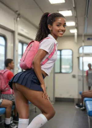 Grace in acciaio: un viaggio fotorealistico di un supermodello nero di 18 anni in una palestra e in un treno della metropolitana
