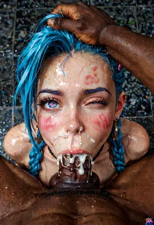 Ahegao
Bounce Lines
Front View
18+
Custom Prompt
Jinx from league of legends, hair clip, one eye half closed, deep throat, pov, (cum overflow in her mouth:1.3), cock, man pushing her head for deep deepthroat, (man pushing her head for deepthroat:1.3), hair pulling, (noticeable cum streams dripping from her nose:1.3), slap marks on face, hands on head pushing it to crotch, hands on head pushing it to crotch hard, (hands on head pushing it to crotch until cock disappears:1.3), one eye almost closed, heart eyes, african man, african cock, interracial, black man, hdr, face super detailed, photo award