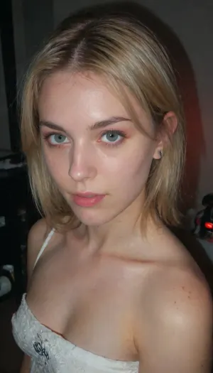 (pale yellowish skin tone), (desaturated skin color), (real amateur party), (spontaneous surprise photo), (amateur photo), (unprepared photo), (raw unedited photo), (improvised pose), (rear view), (side view), (close-up), (taken from a Samsung Galaxy), full body photo, (((Dark room))), (((low lighting))), (((Night))), (((camera flash))), light off, (strong flash:1.2), (((Amateur photo))), (((Candid photo:1.3))), №########################, (at night), (dark shed), (lights off), (camera with flash Polaroid), (Cool indoor lighting), (Direct flash photo), (Overexposed flash), (Strong Shawdons), (Sharp Shawdons), (Low Contrast:2), (Noise in dark areas), (Bright reflections on surfaces), (Sharp background), (Background in focus), (No background blur), (Sharp background details), (Fluorescent lighting hue), (Cool white balance:1.3), (White shadows), (Artificial lighting with white tint), Showgirl, Girl, Emo, Long, Hairstyle, Optional, Myspace, Image, badquality, 1990sanalogphoto, 90s, style, 80s, Analogic, 1990s, olddigitalcamera, raw, light, leak, film, grain, jpeg, artifacts, low, res, quality, <lora:badquality_v02:.8>, <lora:1990sAnalogStyle:.8>, <lora:Portraits_and_beuty (1):.8>, <lora:Old_Digital_Camera:.8>