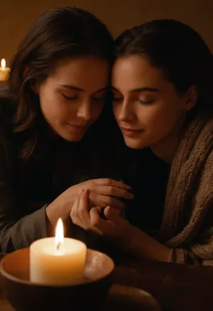 2girls lesbians Sam and lilly. They sat close on the worn leather couch, the room filled with the scent of fresh coffee and a hint of cinnamon from the candles burning on the table. Sam looked down, fiddling with the frayed edge of a blanket. His hand brushed against Lily’s, and he quickly pulled back, glancing up to find her smiling softly.

“You don’t have to be nervous, ” she said, her voice gentle, barely above a whisper.

He swallowed, trying to gather his thoughts. “It’s just… I’ve never felt like this before. Like I can be myself.”

She reached over, covering his hand with hers, her fingers warm and soft. “Me too, ” she replied, her gaze meeting his, holding it. For a moment, time stretched, the air between them thick with unspoken words.

As he leaned closer, his breath mingling with hers, he hesitated. “Is this okay?” he asked, his voice low, a hint of vulnerability shining in his eyes.

Lily’s answer was a quiet nod, her fingers tightening around his. She closed the distance between them, and their lips met, a tender brush, slow and careful. The world seemed to fade away, leaving only the soft hum of music from the radio and the warmth of their shared breath.

When they finally pulled back, neither spoke. They simply stayed there, hands entwined, savoring the quiet intimacy of the moment, each aware that they’d just crossed a line they couldn’t uncross – and neither of them wanted to.