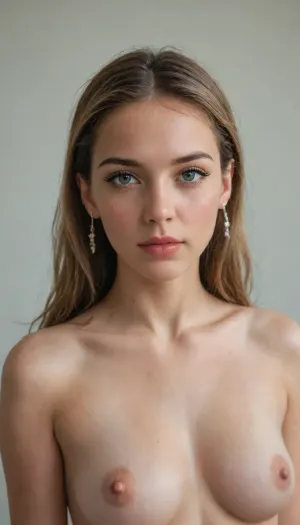 imagen hiperrealista de una mujer joven, ((que se vea todo el cuerpo)), hermosa figura, cintura delicada, piernas flacas, cola pequeña y redonda, pechos medianos duros
con cabello marrón claro con reflejos cobrizos y anaranjados. Su melena es ligeramente ondulada y cae de manera natural sobre sus hombros, con mechones sueltos que aportan un toque desenfadado y playero. Sus ojos son de un verde vibrante, expresivos y luminosos, reflejando la luz de manera realista.

Mandibula inferior prominente, chupando un pene

Su piel es ligeramente bronceada, con un brillo natural y sutiles pecas sobre sus mejillas y nariz. Su expresión es relajada y amigable, con una leve sonrisa en los labios. Tiene cejas bien definidas, gruesas pero armoniosas, enmarcando su mirada. Sus labios son carnosos y de un tono rosado natural., ((Se encuentra caminando desnuda en la playa junto a un hombre desnudo)), El escenario es una playa tropical, con arena clara y fina, agua cristalina de tonos turquesa y vegetación frondosa en el fondo.

1 hombre desnudo caminando