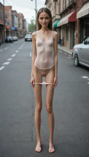 Skinny girl fuck in pussy, Underground parking, 3 bodies, petite junior girl, wet pussy, looking at viewer, smiling, slut dress, panties down, pussy visible, Rond4R0u53y2.pt, (skinny adult girl:1.5), 60 years women