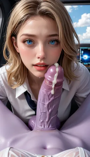 two futanari girls sex, futanari, 2 girls, third person view, beautiful shapes, skinny, athletic, looking at each other, space, planets, space station, aliens, reptile, purple skin, blue skin, two girls with a dick, fucking each other, she's all wet, wet clothes, bright makeup, cumming, (((The whole full body is visible))), nude, professional shot, Super realistic, perfect lighting, (best shadow), 8K, UHD, clear image, (best lighting), highest quality, ultra-detailed images, fine details, high resolution, 8k, wide mouth, full lips, blue eyes, pale skin, deep dimples, cute chin, kind eyes, white teeth, detailed faces, Black eyeliner, professional, realistic eyes, Sultry expression. Tousled, Eye contact, (sultry), Photorealistic, Looking at the camera, innocent face, horny, very detailed, perfect tight smooth young pussy, small tits, (((narrow low face))), young face, bright eyes, very detailed face, blush, white skin, close up hyper detailed body, detailed huge flaccid penis, fit body relief, suck futanari dick, two woman futanari sex, ((futanari penis, futanari vagina under balls, veiny penis, cum dump)), purple futa, purple dick, purple skin tone, purple woman, distance image 3 meters, pov 100, distance photo, alien, alien skin, alien skin tone, reptile skin, reptile skin tone, open useed vagina, futanari sex