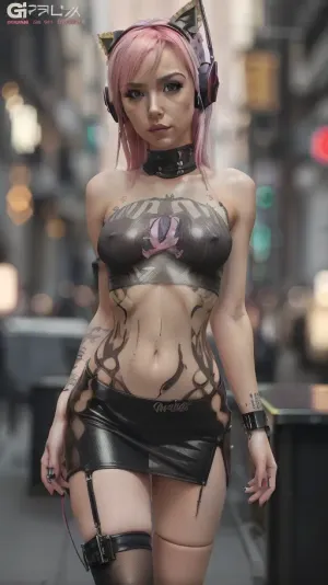 (1camgirl 20 yo with pink hair in a sexy outfit with headphones and a cat ears), m4 sopmod ii girls frontline, oppai cyberpunk, seductive anime girl, perfect android girl, cyberpunk anime girl, artwork in the style of guweiz, female cyberpunk anime girl, trending at cgstation, trending on cgstation, fine details. girls frontline, from girls frontline, girls frontline universe, guweiz, cyberpunk femme fatale, nude, with pokies, (slim girl), (small breasts), (small butt), lingerie, cat pose, candy room, amplifier, (she wears studded bracelets), (((she wears a SEPULTURA Shirt))), with, pokies, dress, see, through, transparent, small eyebrowns, <lora:pokies_9:.5>, <lora:transparent_dress:.5>, ((bodypainting)), (freundliches lächeln)