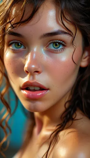 Rating_explicit, extreme close up
detailed, masterpiece, score_9, score_8_up, score_7_up, (score_9, score_8_up:1.1), 7seductive, detailed background, 32k, (high contrast:1.8), (volumetric lighting), (maximum quality:1.5), (high resolution:1.5), (ultra realism:1.5), (ultra realistic:1.5), (extreme detail:1.5), (((best quality:2))), (Ultra detailed skin:1.5), (ultra high resolution:1.5), (4k), rendered in 8K UHD with, detailed rendering, natural color palette with warm skin tones contrasted by cool blue screen light, masterpiece-quality digital art, ((crystal clear image)), showcasing, ((best lighting)), ((detailed face:1.1)), (face detail 10 out of 10), very beautiful Latina girl, 18 years old, look younger than their years, petite, very young girl, skinny, very long curly hair, black hair, very cute faces, angelic faces, mischievous look, freckles under their eyes, laughing and very happy, pissing in the toilet, piss, pissing, in the bedroom, caressing and kissing each other, legs spread wide, happy to show the pussy, they show the breasts, opposite view, perfect athletic body, toned ass, perfect high medium-sized breasts, very large protruding nipples, neon golden light, super realistic photography, high resolution, very high definition, high detail, best quality, best result, female, masturbation, fingering, pussy, <lora:MJ52:.5>, <lora:BUT_SDXL_SHS:.5>, <lora:SDXLHighDetail_v6-000005:.8>, <lora:2FingersSDXL_v03:.8>, <lora:Real_Photo_Detail_XL-000003:.8>