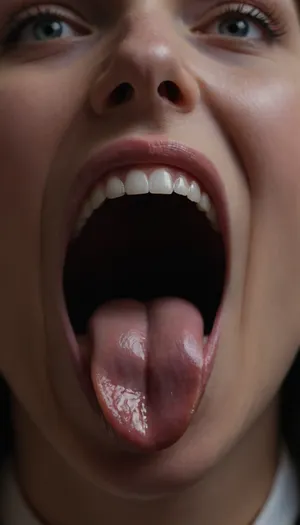 masterpiece, ultra HD, extreme close-up, mouth open, tongue out, punishnun, <lora:punishnun_XL_reg1_-000003:.8>