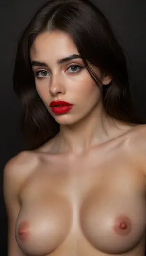 ziprealism, (30yo, intimate sensual esthetic, artistic study of feminine allure), (Cuban woman, seductive sensual expression, sensual eye contact, bashful pose, chin down:1.2), (f/2.8, shallow depth of field), (loose full shot, view from side, lips focus:1.6), (long glossy black hair, straightened hair, hair obscuring face, dark full eyebrows:1.4), (full lips, soft pillowed lips, moist lips, vibrant red lipstick, natural skin texture, flawless skin:1.4), (cozy bedroom), (large teardrop breasts, soft breasts, pale nipples:1.2), (athletic body, slender, slim waist, thick ass:1.4), igbaddie, <lora:style_lora_realis:.4>, <lora:igbaddie-XL:.4>, (chiaroscuro, black backdrop, rim lighting:1.8), <lora:zavy-cntrst-sdxl:1.8>