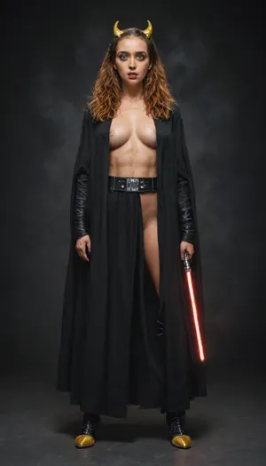 dark, ginger, demon, (full body shot of Darth_Maul:2), from star wars, Close up, nude, fire, best quality, masterpiece, muscular body, 18yo, bald, red skin, ((wide eyed:1.7)), 64k, HDR, UHD, ((bright yellow eyes)), ((glossy eyes:1.5)), (((yellow horns))), fit, [abs], standing, looking at viewer, approaching perfection, dynamic pose, full body view, highly detailed, artstation, concept art, sharp focus.

RAW photo, light rays, melting skin, sacred geometry, surreal futurism, mysticism, a lot of hair, a whirlpool of the finest transparent beautiful smoke, hyper-detailed face, professional photo, realistic, high resolution.

On black Background, (heavy mist:2), dark gritty aesthetics, futuristic elements, sense of oppressive atmosphere, rich, Deep shadows, somber, obscure, Wide angle, enhanced details, Cool bright fluoriscent light inside the shooting range, dim warm colorful light outside the shooting range. Strong side neon red and blue light. Ambient UV light.

Photo of the most beautiful artwork in the world, professional majestic photography, amazing quality, ultra detailed, Super realism, cinematic, clear image.

64K, film_grain, score_9, score_8_up, score_7_up, score_6_up, score_5_up, score_4_up, Ultra-high resolution, Super high resolution, Professional quality, Hyper-detailed, Photorealistic, Photography realistic, Hyperrealistic, Golden ratio.

Leica M10, dslr, Wide-Angle Lens 35mm, Portrait, ((full lenght photo:1.9)), ((sharp focus on face:1)), (masterpiece:1.9), (hyperdetailed, highest detailed:1), high resolution textures, Darth, Maul, <lora:Darth_Maul:2>