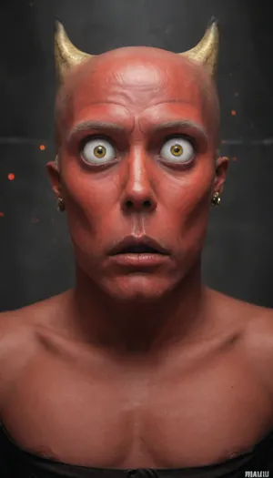 dark, ginger, demon, full body view of 1Boy_Darth_Maul from star wars, Close up, nude, fire, best quality, masterpiece, muscular body, 18yo, bald, (Darth_Maul:2), ((dark, ginger, red skin face)), ((wide eyed:1.7)), 64k, HDR, UHD, ((bright yellow eyes)), ((glossy eyes:1.5)), (((yellow horns))), fit, [abs], standing, looking at viewer, approaching perfection, dynamic pose, full body view, highly detailed, artstation, concept art, sharp focus.

RAW photo, light rays, melting skin, sacred geometry, surreal futurism, mysticism, a lot of hair, a whirlpool of the finest transparent beautiful smoke, hyper-detailed face, professional photo, realistic, high resolution.

On black Background, (heavy mist:2), dark gritty aesthetics, futuristic elements, sense of oppressive atmosphere, rich, Deep shadows, somber, obscure, Wide angle, enhanced details, Cool bright fluorescent light inside the shooting range, dim warm colorful light outside the shooting range. Strong side neon red and blue light. Ambient UV light.

Photo of the most beautiful artwork in the world, professional majestic photography, amazing quality, ultra detailed, Super realism, cinematic, clear image.

64K, film_grain, score_9, score_8_up, score_7_up, score_6_up, score_5_up, score_4_up, Ultra-high resolution, Super high resolution, Professional quality, Hyper-detailed, Photorealistic, Photography realistic, Hyperrealistic, Golden ratio.

Leica M10, dslr, Wide-Angle Lens 35mm, ((full body close up)), ((frome above)), ((sharp focus on face:1)), (masterpiece:1.9), (High-angle perspective), front distant full figured view, (hyperdetailed, highest detailed:1), high resolution textures, Darth, Maul, (sharp focus on face), detailxl, <lora:add-detail-xl:2>, <lora:xl_more_art-full_v1:2>, <lora:SDXLFaeTastic2400:2>