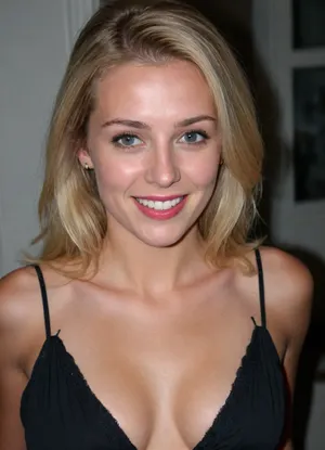(((accidentally taken photo:2))), (((accidentally pose:2))), (((candid photo))), (((amateur photo))), Amature candid photo, ultimate realism, young woman with long, straight blonde hair and fair skin, smile playfully. She wears a black, low-cut tank top revealing ample cleavage and a silver necklace with small charms. The background shows a room with a white door, a dark bookshelf filled with books, and a white-paneled wall. The camera angle is at eye level, capturing her from the chest up., (((Naked))), (((full body))), (nighttime), (no ambient light), (single harsh flash from the camera), (overexposed flash highlights on subject), (sharp shadows behind and around her), (noise in all darker areas), (wet surfaces reflecting small highlights), (flat lighting due to direct flash), (cool white balance:1.3), (cyan-tinted shadows from digital camera sensor), (fluorescent-like artificial lighting tint), (background remains visible due to flash, but lacks blur or depth separation), (realistic dark environment with high flash contrast), (full body), (scene "Myspace"), (2000s), (90s digital aesthetic), (flat chested), (low quality photo), (old camera), (flash photo), (gritty), (realistic environment), (analogic style), (film grain), (low contrast), (unfiltered), (jpeg artifacts), (unedited), (cellphone photography), (no ambient lighting), (lights off), (Polaroid flash camera), (cool indoor lighting), (direct flash photography), (overexposed flash), (strong shadows), (sharp shadows), (low contrast:2), (noise in dark areas), (shiny reflections on surfaces), (sharp background), (background in focus), (no background blur), (clear background details), (fluorescent lighting tint), (cyan-tinted shadows), (artificial lighting with cyan hue), (Scene-Queen), (optional), (Myspace), (picture), (bad quality), (old digital camera), (raw), (light leak), (low res), (low quality), (90s style), (80s), (analogic), (1990s)