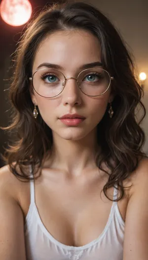 Italian adult woman, perfect chest, slim body, intriguing, seductive, long dark wavy hair, 40 years old, spotlight red moon, mood night, mirror glasses purple, at Lake Como.
Head and shoulders portrait, 8k resolution, real shoot, iPhone selfie, dynamic lighting hyper detailed intricately detailed Splash art trending on ArtStation triadic colors Unreal Engine 5 volumetric lighting
Small signature in marker at the bottom right "DINAMIKE"