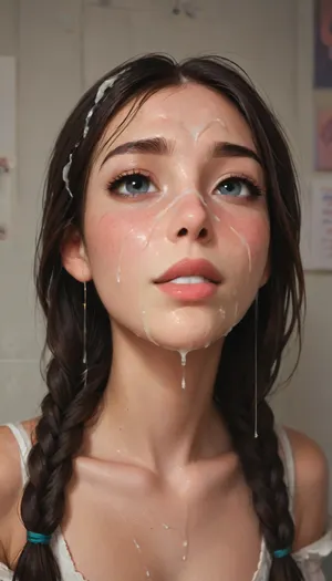 A, ((full body image)), of a young woman, she is fully clothed walking in public in a busy area surrounded by members of the public in the background of the image, public cum walk, she is smiling and happy, ((cum sprayed on her face1.4, ((ruined make up)), she has long braided dark hair, cum sprayed on face1.4, cum is dripping off of her face, score_9, score_8_up, score_7_up, score_6_up, (j_cartoon:1.4), Drawing, <lora:2BoutOvalSDXL2-000002:.5>, <lora:samdoesarts1.1-000030:.4>, <lora:J_cartoon:.3>, <lora:Animated_Concept:.4>, Cum body, ((cum covering her body and face)), ((cum in hair)), A lot cum all over her body and face, (((Cum all over face dripping)))))