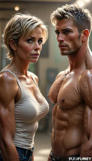 young guy with a huge dick fucks a horny older mature milf female sex therapist and psychopatic fuckslut with a slim body, thick tits, tanned skin and hydrogen-blonde short hair.. Midjourney, but, MJ, style, poster, manga, anime, dark, skin, uberfit, muscular, athletic, film, analog, hard, light, dramatic, lighting, fujicolor, c200, fujifilm, xt3, grain, gels, depth, of, field, color, grading, bokeh, RAW, <lora:BUT_SDXL_SHS:1.2>, <lora:Midjourney_style:.7>, <lora:Darker_skin_SDXL:2>, <lora:uberfit_lora_sdxl:.2>, <lora:street_tones:2>