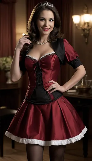 (Extraordinary stunning golden age gilf), (domina:1.3), gilf in a luxury reneissance style hotel, fully clothed, (mature:1.9), (gilf:1.3), (saggy face with wrinkles:1.3), (age-proper wrinkles:1.3), (very small breasts:.3), glossy lipstick, red nails, white teeth, perfect denture, jewels, (long dark brown hair:1.2), black lace stockings, stiletto heels, dress spreading around, (hyper-erotic mini minimalist silk santa claus costume hoopdress:1.3), small jacket, dress falled down on shoulders, epic, gorgeous, lifting her skirt to see her panties, spreading, (saggy:1.5), (night:1.5), raytrace, reflective lights, light reflections, superior noble dress, pink, red, purple, burgundy, black, sweetegl, sweetop, swe3tjsk, bl0use, masterpiece, (sudective smile:1.9), (seductive pose:1.7), (orgasm face:1.6), best quality, cinematic scene, cinematic lighting, sharp focus, best shadow, 8K, UHD, extremely sharp, extremely detailed, extremely intricate detail, high res, ultra-high-definition, highly detailed, ultra-sharp textures, finely detailed, perfect skin texture, hyperrealistic lighting, professional photography, full dynamic range, deep contrast, high clarity, realistic depth of field, HDR, perfect exposure, smooth gradients, natural reflections, ultra-fine details, realistic skin pores, individual hair strands, soft shadows, color-graded, High detailed photo, high quality photo, dim light, contrast, sharp background, fine detailed background, dark, rear view, various positions, score_9, score_8_up, score_8, 5 finger on hands, score_7_up, score_7, score_6_up, detailxl, BlackRealStockings, <lora:SweetLolitaXLv4.23:2>, <lora:681678_training_data:1>, <lora:BlackRealStockings_XL:2>, <lora:dark:.8>