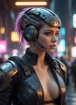 procreate hypermobile cyberpunk, metal, gears