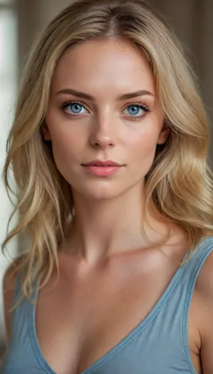 Full body view of a young, attractive blonde 35 year old woman with bright blue eyes. warm and flattering effect on her skin. The image quality is high-resolution, with sharp detail visible in her hair, skin texture, and clothing. The overall aesthetic is polished and professional, suggestive of a fashion photograph or portrait. The background is blurred and out of focus, drawing attention solely to the subject. Sony A1, 75mm lens, Rendered in high quality with precise attention to lighting and texture, soft pastel colours, dramatic style, central focus, depth of field, soft contrast and saturation. Professional photography aesthetic. High-resolution photography, cinematic quality, perfect composition. The color palette emphasises subtle illumination and diffused shadows. The aesthetic is refined and elegant, inspired by Associated Press and editorial photography styles, aiming for a Photo of the Year feel.", photo, in, phst, artstyle, clothes, detailxl, Movie, Still, Film, Cinematic, Shot, Lighting, <lora:Vivid Midjourney mimic - XL SDXL v2.0:1>, <lora:Creat0r_MagicDetailzV2_FIX:1.5>, <lora:SDXL1.0_Essenz-series-by-AI_Characters_Style_BetterPhotography-v1.2-'Skynet':1>, <lora:JuggerCineXL2:.8>