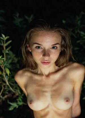 Iphone, amateur selfie, gorgeous promiscuous nude young 18+, cute beautiful brunette, cute face, (skinny:1.1), model, short torso, medium fake perky breasts, photorealistic, Looking at the camera, (toned abs:1.3), toned pelvis, freckles, fresh face, innocent look, (freckled face:1), shy look, pale, very petite girl, very detailed, macro shot, depth of field, soft front light, HDR, (muted colors:1.2), Canon RF 100mm F2.8L Macro IS USM, Kodak Portra 400 color film. Nostalgic, film-grain aesthetic., with an overall underexposure of 1-2 stops to accentuate the darkness and isolation of the environment. Close-up on face. Soft backlight. vibrant color palette, perfect skin details, noise-free, cinematic grade quality, ISO optimized, depth of field., <lora:eGirls_XL_v1:.7>, <lora:SDXL_BetterFaces-LoRA_v1:.8>