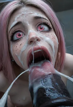 18 year old PETITE CUTIE IS FUCKED BY VIEWER'S hyper gigantic MASSIVE BLACK HORSEcock, SPITROAST, EXTREME gigantic MASSIVE BLACK HORSEcock FUTANARI, SHE'S SHOCKED AND TERRIFIED OF THE gigantic thick BLACK HORSEcockS, SHE'S HYPNOTIZED BY VIEWER TO BE EXTREMELY EAGER AND HORNY FOR HIS gigantic thick BLACK HORSEcock, HYPNOSIS, BUKKAKE, UHD 8K, extreme realism, maximum detail, tanned skin with FRECKLES, (MESSY long MULTICOLOR hair), view from side and below, YOUNG HOTTIE IS OBSESSED WITH VIEWER'S ENORMOUS BLACK HORSECOCK, she is ASHAMED TO KISS the tip of VIEWER'S MASSIVE BLACK HORSEcock and licking the cum, SHE'S DISGUSTED BY THE HUGE BLACK HORSEcockS, SUPER EXCITED eyes GLOWING WITH INTENSE DISGUST, EYES WIDE OPEN IN SHOCK, (BRIGHT GLOWING MINDLESS PINK eyes:1.7), she is HYPNOTIZED TO WORSHIP VIEWER'S MASSIVE BLACK HORSECOCK, EXTREME BUKKAKE, EXCITED SHOCKED extreme orgasm face, (EXTREME AHEGAO FACE:1.8), lots of thick runny cum on her face and lips and chin and forehead, (tinkerbell99, aged 18), SUPER FIT BODY, WEARING FISHNET CATSUIT, (VERY BIG ROUND FAKE BOOBS), perfect composition of lights and shadows, (After massive bukkake cum), dynamic, the brightest image, clear focus, depth of field, 32k, 30 mm lens, 1/250 s, f/2.8, ISO 300, excessive thick runny cum on face, lots of cum on breasts, lots of cum on hair, cum in mouth, big, tits, ohwx, woman, close-up, cowboy, shot, high, angle, skinny, body, igbaddie, tongue, out, ahegao, drool, <lora:JustCum:2>, <lora:cum_in_eye_deepmind:2>, <lora:SDXL_GigaTits:1.7>, <lora:igbaddie-XL:2>, <lora:ahegao_mr_chrisma:1.9>