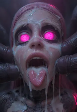 18 year old PETITE METALLIC CUTIE WITH HUGE ROUND FAKE BREASTS ARE MIND CONTROLLED AND RESTRAINED, RANDOM VIEW ANGLE, (SHE HAS A PERFECT METALLIC ROBOT BODY:1.8), SHE'S HYPNOTIZED TO BE A CUM SLAVE FOR VIEWER'S hyper gigantic MASSIVE BLACK HORSEcock, SHE'S HYPNOTIZED BY VIEWER TO BE EXTREMELY DESPERATE AND TERRIFIED OF HIS gigantic thick BLACK HORSEcock, HYPNOSIS, SHOCKED EXPRESSION, BUKKAKE, UHD 8K, extreme realism, maximum detail, tanned skin with FRECKLES, (MESSY long MULTICOLOR hair), view from side and below, YOUNG HOT BIMBO WITH METALLIC BODY AND ENORMOUS SILICONE TITS IS OBSESSED WITH VIEWER'S ENORMOUS BLACK HORSECOCK, SHE'S DISGUSTED WHILE kissing the tip of HIS MASSIVE BLACK HORSEcock and licking the cum, SHE'S DISGUSTED BY HUGE BLACK HORSEcock, SUPER EXCITED eyes GLOWING WITH INTENSE SHOCK, EYES WIDE OPEN IN SHOCK, (BRIGHT GLOWING MINDLESS PINK eyes:2), SHE'S HYPNOTIZED TO WORSHIP VIEWER'S MASSIVE BLACK HORSECOCK, EXTREME BUKKAKE BY HUGE BLACK HORSECOCKS, EXCITED SHOCKED extreme orgasm face, (EXTREME AHEGAO FACE:1.8), lots of thick runny cum on her ROBOTIC BIMBO face and lips and chin and forehead, (tinkerbell99, aged 20), WEARING FISHNET CATSUIT, (VERY BIG ROUND FAKE BIMBO BOOBS), EXTREME HYPER BUKKAKE, perfect composition of lights and shadows, (After massive bukkake cum), dynamic, the brightest image, clear focus, depth of field, 32k, 30 mm lens, 1/250 s, f/2.8, ISO 300, excessive thick runny cum on face, lots of cum on breasts, lots of cum on hair, cum in mouth, close-up, cowboy, shot, high, angle, skinny, body, igbaddie, tongue, out, ahegao, drool, robot, transformation, robotization, <lora:JustCum:2>, <lora:cum_in_eye_deepmind:2>, <lora:igbaddie-XL:2>, <lora:ahegao_mr_chrisma:2>, <lora:RoboTF:2>