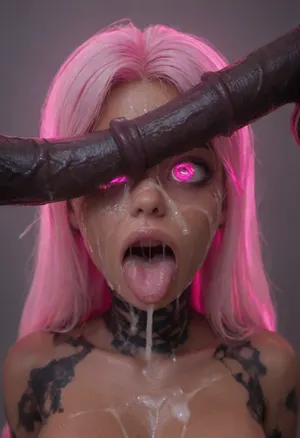 18 year old PETITE METALLIC ROBOT CUTIE WITH HUGE ROUND FAKE BREASTS ARE MIND CONTROLLED AND RESTRAINED, SHE HAS A PERFECT METALLIC BODY, SHE'S HYPNOTIZED TO BE A CUM SLAVE FOR VIEWER'S hyper gigantic MASSIVE BLACK HORSEcock, SHE'S HYPNOTIZED AND COLLARED BY VIEWER TO BE EXTREMELY DESPERATE AND TERRIFIED OF HIS gigantic thick BLACK HORSEcock, HYPNOSIS, SHOCKED EXPRESSION, BUKKAKE, UHD 8K, extreme realism, maximum detail, BROWN skin with FRECKLES, (MESSY long MULTICOLOR hair), view from side and below, YOUNG HOT EBONY BIMBO WITH METALLIC BODY AND ENORMOUS SILICONE TITS IS OBSESSED WITH VIEWER'S ENORMOUS BLACK HORSECOCK, SHE'S DISGUSTED WHILE kissing the tip of HIS MASSIVE BLACK HORSEcock and licking the cum, SHE'S DISGUSTED BY HUGE BLACK HORSEcock, SUPER EXCITED eyes GLOWING WITH INTENSE SHOCK, EYES WIDE OPEN IN SHOCK, (BRIGHT GLOWING MINDLESS PINK eyes:2), SHE'S HYPNOTIZED TO WORSHIP VIEWER'S MASSIVE BLACK HORSECOCK, EXTREME BUKKAKE BY HUGE BLACK HORSECOCKS, EXCITED SHOCKED extreme orgasm face, (EXTREME AHEGAO FACE:1.8), lots of thick runny cum on her BROWN SKIN BIMBO face and lips and chin and forehead, (tinkerbell99, aged 20), WEARING FISHNET CATSUIT, (VERY BIG ROUND FAKE BIMBO BOOBS), EXTREME HYPER BUKKAKE, perfect composition of lights and shadows, (After massive bukkake cum), dynamic, the brightest image, clear focus, depth of field, 32k, 30 mm lens, 1/250 s, f/2.8, ISO 300, excessive thick runny cum on face, lots of cum on breasts, lots of cum on hair, cum in mouth, close-up, cowboy, shot, high, angle, skinny, body, igbaddie, tongue, out, ahegao, drool, robot, transformation, robotization, <lora:JustCum:2>, <lora:cum_in_eye_deepmind:2>, <lora:igbaddie-XL:2>, <lora:ahegao_mr_chrisma:2>, <lora:RoboTF:2>