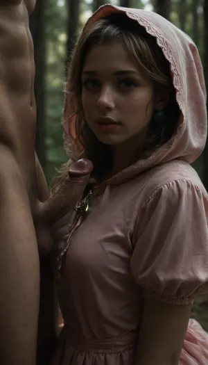 PRINCESS PEACH, side angle view, forest, looking at the viewer, (((brother and sister))), ((next to him stands a boy with an excited micro penis)), large drops of sweat on the body, oiled skin, key light, rim light, dressed like white riding hood, ais-waterdrops, <lora:dark:.8>, <lora:293321_training_data:2>