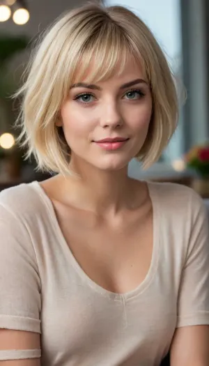 (Extremely insanely highest quality and resolution:1.5), (full body in frame:1.6), (Professional modelling photo:1.3), of, ((astonishing endearing:1.5)), ((pretty girl next door relaxing:1.5)), (extremely detailed face and eyes:1.3), light makeup, (35 years-old), Dutch, (light blonde hair:1.5), (cute:1.33), (slim:1.33), (french bob haircut:1.5), (very messy french bob haircut:1.5), (extremely detailed hair:1.33), (very beautiful extremely detailed stylish feminine chic designer clothing:1.5), (accessories:1.25), (happy look), (extremely detailed detailed outdoor:1.3), (extremely high resolution:1.3), (perfect focus:1.33), (perfect contrast:1.3), (perfect composition:1.3), (extremely detailed lighting and shadows:1.3), (insanely, (sharp details)), gigapixel, (hyperrealism:1.3), photorealistic, (masterpiece:1.2), (8k:1.3), (extremely high detailed:1.3), (photorealistic:1.5), ((extremely high quality)), (intricate details), highly realistic, detailed skin, artistically color tones, ((bokeh)), (smooth shadows)