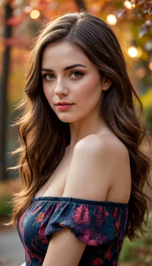 (Extremely insanely highest quality and resolution:1.5), ., (upper body in view:1.6), (Professional modelling photo:1.3), . tranquil bokeh environment, daylight, raytracing, ((cute)), ((average woman:1.5)), (extremely detailed face and eyes:1.3), (straight slightly wavy and messy haircut:1.5), (makeup:1.33), (35 years-old), austrian., (very darkraven wavy hair:1.5), (extremely long hair:1.5), (slightly curvy:1.33), (extremely detailed hair:1.33), ((colorful:1.4), clothing:1.5), pantyhose, (accessories:1.25), (happy look), (extremely detailed detailed outdoor:1.3), (extremely high resolution:1.3), (perfect focus:1.33), (perfect contrast:1.3), (perfect composition:1.3), (extremely detailed lighting and shadows:1.3), (insanely, (sharp details)), gigapixel, (hyperrealism:1.3), photorealistic, (masterpiece:1.2), (8k:1.3), (extremely high detailed:1.3), (photorealistic:1.5), ((extremely high quality)), (intricate details), highly realistic, detailed skin, artistically color tones, ((bokeh)), (smooth shadows), Style, by, uum4ns, ac3fus1on, artstyle, <lora:uum4ns_01:1>, <lora:ac3fus1on:1>