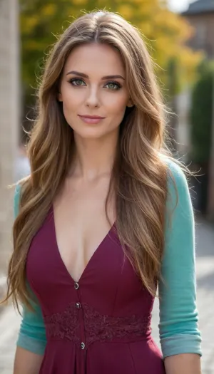 (Extremely insanely highest quality and resolution:1.5), (body in frame:1.6), (Professional modelling photo:1.3), ((astonishing endearing:1.5)), ((average girl next door:1.5)), (extremely detailed face and eyes:1.3), (makeup:1.33), (45 years-old), Dutch, (warm hair:1.5), ponytail, (extremely long hair:1.5), (natural beauty:1.33), (toned:1.33), (extremely detailed hair:1.33), (very beautiful extremely detailed stylish colored chic designer clothing:1.5), pantyhose, (accessories:1.25), (happy look), (extremely detailed detailed outdoor:1.3), (extremely high resolution:1.3), (perfect focus:1.33), (perfect contrast:1.3), (perfect composition:1.3), (extremely detailed lighting and shadows:1.3), (insanely, (sharp details)), gigapixel, (hyperrealism:1.3), photorealistic, (masterpiece:1.5), (8k:1.5), (extremely high detailed:1.5), (photorealistic:1.5), ((extremely high quality)), (intricate details), highly realistic, detailed skin, artistically color tones, ((bokeh)), (smooth shadows), Endless_Up_SDXL_Neg, <lora:add-detail-xl:1>, <lora:XDetail_light:.7>