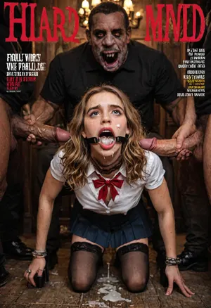 (huge veiny wet dick), (((extreme painful creamy deepthroat))), ((cum)), (orgasm:1.12), (deep deepthroat:1.5), (extreme oral sex:1.24), (huge african dick:1.15), (sided deepthroat), (mouth full cum), (cum on face:1.5), (excessive cum leaking from mouth on to chest:1.1), hyperrealistic, 8K, BadX, Stable-Yogis-Makeup-Enhancer-XL, spectacular lighting, (((large massive, veiny cock in mouth:1.16))), oral cream pie, (eyes wide open in horror:1.72), (wide mouth spreader, ring gag:1.12), (pleading expression:1.28), (terrified:1.36), (crying:1.24), (fear and panic:1.36), 3/4-body view from below, (man is choking her from behind:1.4), ((hogtied, bound for sex, tied up)), red whip marks on body and tits, (whip_marks:1.18), (flogged_tits:1.24), slap marks, (black eyes), (pale skin:1.3), cock in mouth, (brutal face fuck), Blowjob, (tears in eyes:1.5), (running makeup), (cum drips from nose:1.3), (cum drips from mouth:1.3), ((hands tied at back)), (full body view:1.6), (Interracial anal), (Magazine cover "Hermione Swallows":1.3), high POV, flat chested, (detailed Hermione Granger face), 18 year old young adult girl, posing, pleased smirk expression, (focus detail holding a giant massive black cock both hands), (detail wearing a plain standard Hogwarts Gryffindor school uniform, pleated mini skirt, black stockings), (detail black very high platform high heel shoes:1.2), "Hermione Swallows", (((hyper large cock in mouth:1.3))), (eyes wide open in horror:1.24), (wide mouth spreader ring gag:1.5), (pleading expression:1.18), (terrified:1.12), (crying:1.2), (fear and panic:1.18), UHD 8K, (full body photograph:1.1), (score_9, score_8_up, score_7_up, UHD 8K, masterpiece, best quality, maximum details, natural light, extreme realism, cinematic still), Very realistic, 8k, ultra detailed, hyper extreme size difference, UHD, super high quality, super high resolution, extremely detailed, perfect face, perfect eyes, ultra hd, photorealistic, hyper gigantic large black cock in mouth, hair grab, sad, sad crying, tongue out, brutal face fuck, tears in eyes, one hand around her neck, choking her hard, strangling her, gasping for air, hard nipples, (five Black skin hyper large muscular men), (5 very large and hyper thick black cocks), (monster black cock:1.6), anal spitroast, gagging on cock, random pose, random view angle, (((hyper gigantic large black cock in mouth:1.3))), (pulled nipples:1.2), nipple clamps, spitroast, deepthroat, deep anal penetration, Uber realistic, arched back, detailxl, 35mm photograph, film, professional, 4k, 1girl, 5 boys, hdr, photographic, ultra realistic, ultra high details, back light, anal sex, with large muscular black men, gargantuan black cocks, anal sex expansion, ravenous hyper sex, large hyper muscular black men, <lora:bdsm_SDXL_1_:2>, <lora:677862_training_data:2>, <lora:LCMTurboMix_Euler_A_fix:2>