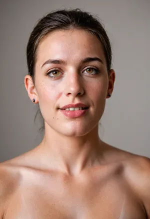 Lubica stepaunt, 60 years old, milf, wrinkles, wrinkled skin, stretchmarks, mature hair, light brunette hair, (piercing amber color eyes:1.4), looking directly at the camera, direct eye contact, smiling eyes, (symmetrical face), big plump juicy lips, lips parted, playful mood, bright-eyed, piercing gaze, intense gaze, wide open eyes, **hyper-detailed irises**, highly detailed skin, natural skin texture, human skin, detailed skin pores, realistic skin, imperfect skin, subtle blemishes, beauty marks, stretch marks, olive skin, aged skin, fine lines, (tanlines:1.3), tan lines, laugh lines, sun-kissed skin, chubby round face, chubby cheeks, subtle makeup, red lipstick, subtle contouring, facing the camera, slightly turned, simple background, shallow depth of field, (((UHD 8K, masterpiece, best quality, maximum details, natural lighting, extreme realism, cinematic still))), RAW photo, subject, (high detailed skin:1.1), 8k uhd, soft lighting, high quality, film grain, Fujifilm XT3, ((high quality, 4k, realistic, high detailed, insanely detailed, real, best quality, ultra-detailed, fine detail, professional photography, taken with Canon EOS 5D Mark IV DSLR, aperture f/8, shutter speed 1/250 sec, ISO 100, highres, 8k wallpaper, cinematic lighting, masterpiece, heavily upvoted)), ((masterpiece)), high detail, complex details, OverallDetail, perfect lighting, professional realistic photo