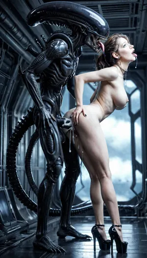 (Full Body View), Male Xenomorph Fucks Human Woman, Most Beautiful Woman, Black Xenomorph Male Body, Black Xenomorph Mouth and Tongue, Excessive Ejaculation, Big Black Alien Penis, Black Xenomorph, Alien Excessive Ejaculation, Pool of Cum, Long Xenomorph Tail, Human Fucked by Xenomorph, Big Alien Xenomorph Guy, Xenomorph Ejaculation, Xenomorph Alien Penis, Long Xenomorph Head, Big Scary Xenomorph Male, Monstrous Cock, Sharp Nails of Xenomorph Male, Big Scary Xenomorph, Alien Xenomorph, Alien Xenomorph Nest, Katara from Avatar, in High Heels, Sexy Teacher, Tall Athletic Figure, Long Slender Legs, Bent Over, Fear on Her Face, Naked, She Looks at the Viewer, Cum Dripping Down Her Legs, Cum Dripping from Her Pussy, Side View, head thrown back, big natural tits, excess cum, moonlight, nipples, full body, full length, giant, long, big cock in pussy, tearing her pussy apart, cut, xenoegg, Xenomorph, giger, hrg1g3r4rhp, <lora:426321_training_data:1>, <lora:hrg:1.1>, <lora:hrg1g3r4rhp_v20_SDXL_Linux:.8>