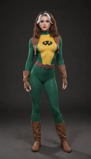 Rogue Full body, Savage, Classic, Southern, Belle, Superhero, Rogue, Xtreme, <lora:RogueSDXL:.8>, <lora:RingoStyleXL:.8>