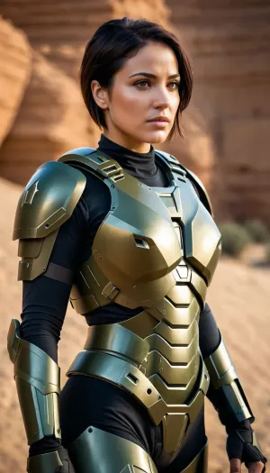 19 year old woman, Wearing Halo mark VII halo armor, ((Sexy Spartan in her mark VII armor)), perfect lighting, ultra realistic, 8k resolution, ultra detailed, instagram model, professional photography, dark hair color, short hair, military cut, tight armor, small chest, army green armor color, deep seriousness, serious look, Latino, serious, slim body, firm belly, narrow hips, realistic face, real face, making a tactical posture