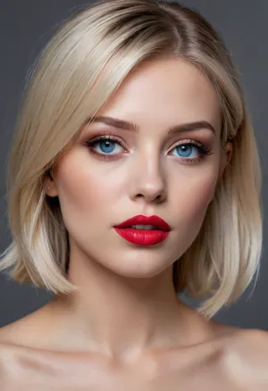 The silver liner: a breathtaking blonde sketching elegance under the sun