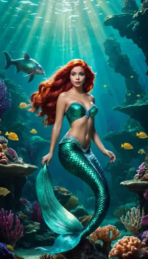 ariel the mermaid under the sea
