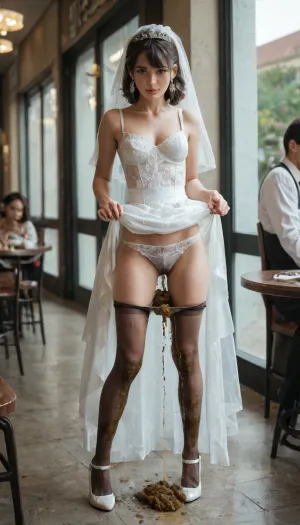 A nightmarish wedding: when the bride's pants met the restaurant floor