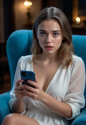 Uhd 8k: un cauchemar dévoilé - la découverte choquante d'un faux profond

- Oui.

Dans la foulée d'une nuit UHD 8K, une timide chrétienne assise dans un fauteuil, son visage baigné dans la lumière bleue de l'eerie de son smartphone. Son expression est passée de surprise à choquée alors qu'elle découvrait des fakes profonds d'elle-même circulant en ligne. Sa bouche était ouverte dans l'incrédulité, son regard fixé sur l'écran, ses yeux grands avec dégoût et horreur.