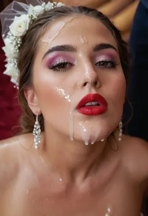 Eine Braut unkonventionelle blush: eine cum-filled Hochzeitsgeschichte