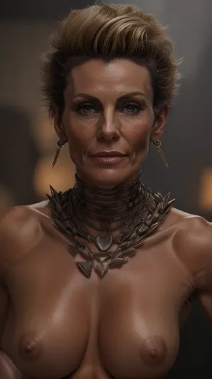 45 years old milf, skinny body, sinewy body, blonde mohawk updo hair, no tattoos at upper body, (small pointy breasts:.5), athletic, vascular, StokeRealV1, <lora:vascular:.1>, <lora:epiCRealismHelper:.6>, <lora:SDXLrender_v2.0:.6>, <lora:StokeRealV1:.7>